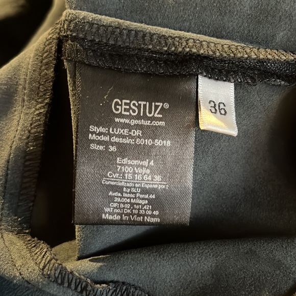 Faux leather and silk mini dress - Picture 7 of 9